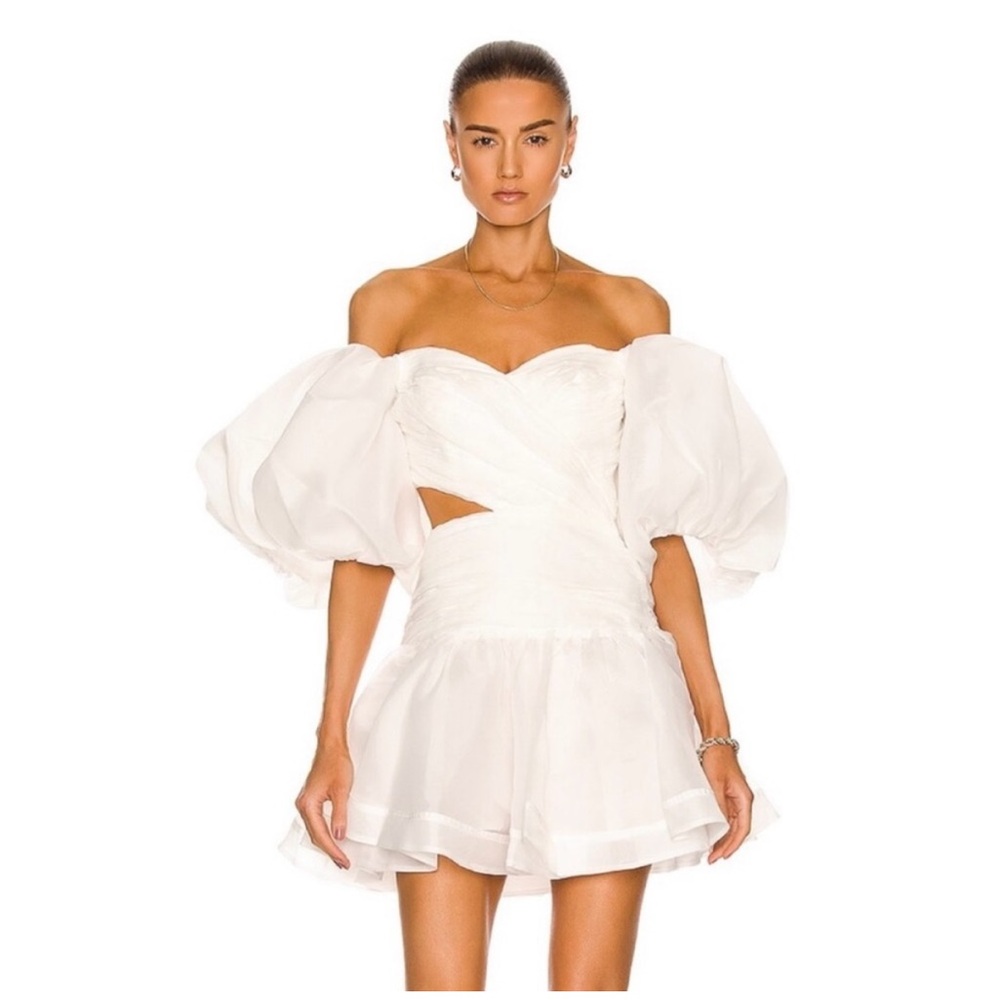 🩷AJE 🩷White Zorina Sweetheart Mini Dress